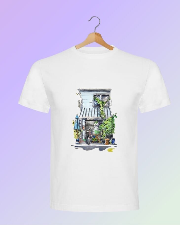 camiseta storefront japanese japon tienda acuarela t-shirt