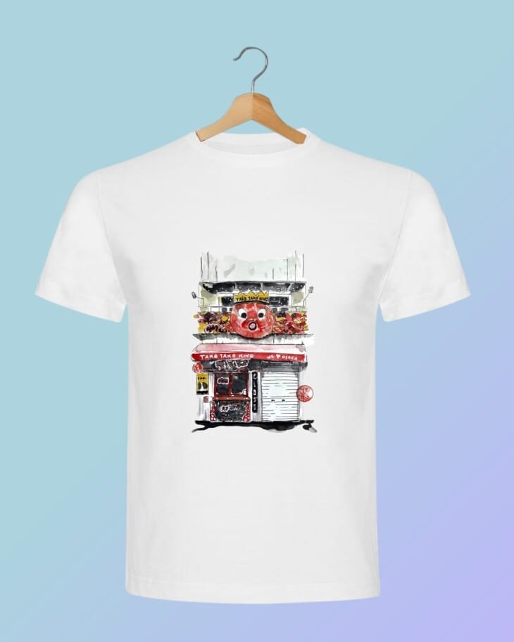 camiseta storefront japanese japon tienda acuarela t-shirt